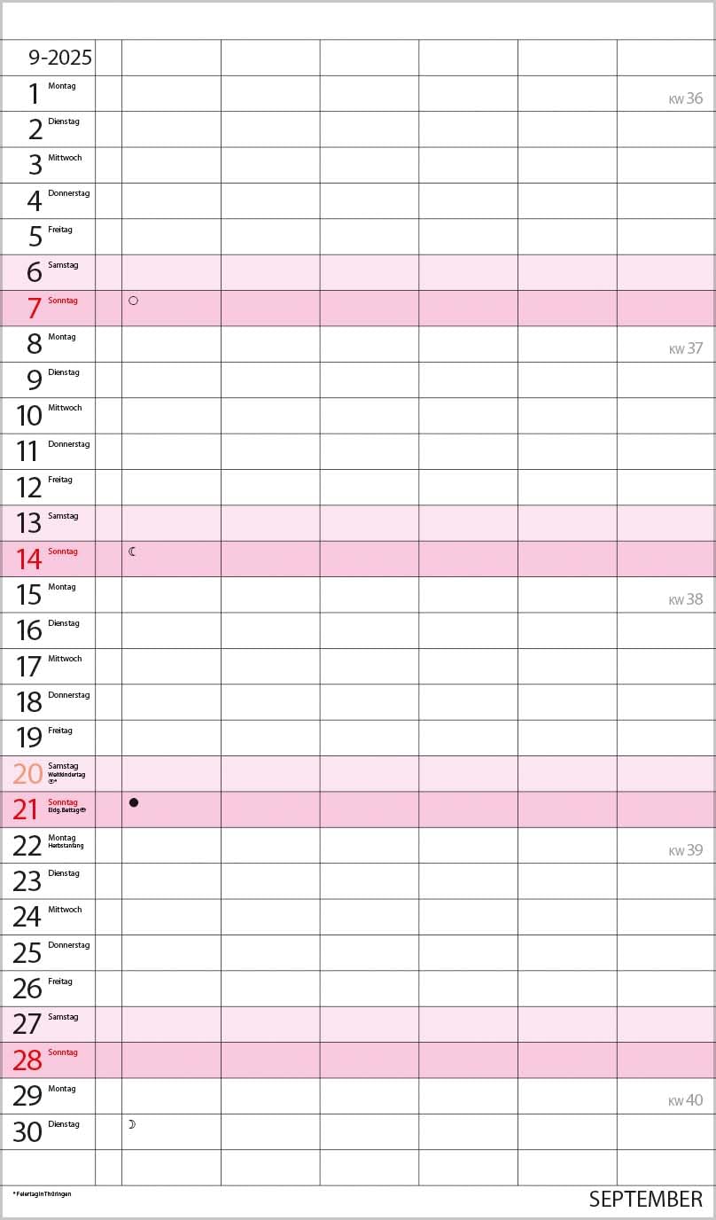 Agenda familiar XL 2025: calendario familiar con 6 columnas anchas. Temporizador familiar de alta calidad con fechas de vacaciones, columna adicional, vista previa hasta marzo de 2026 e información