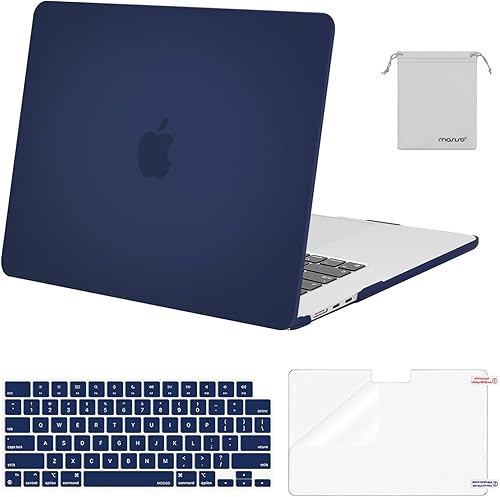 MOSISO Funda compatible con MacBook Air de 15 pulgadas 2023 2024 M3 A3114 M2 A2941 con pantalla Retina líquida e identificación táctil, carcasa