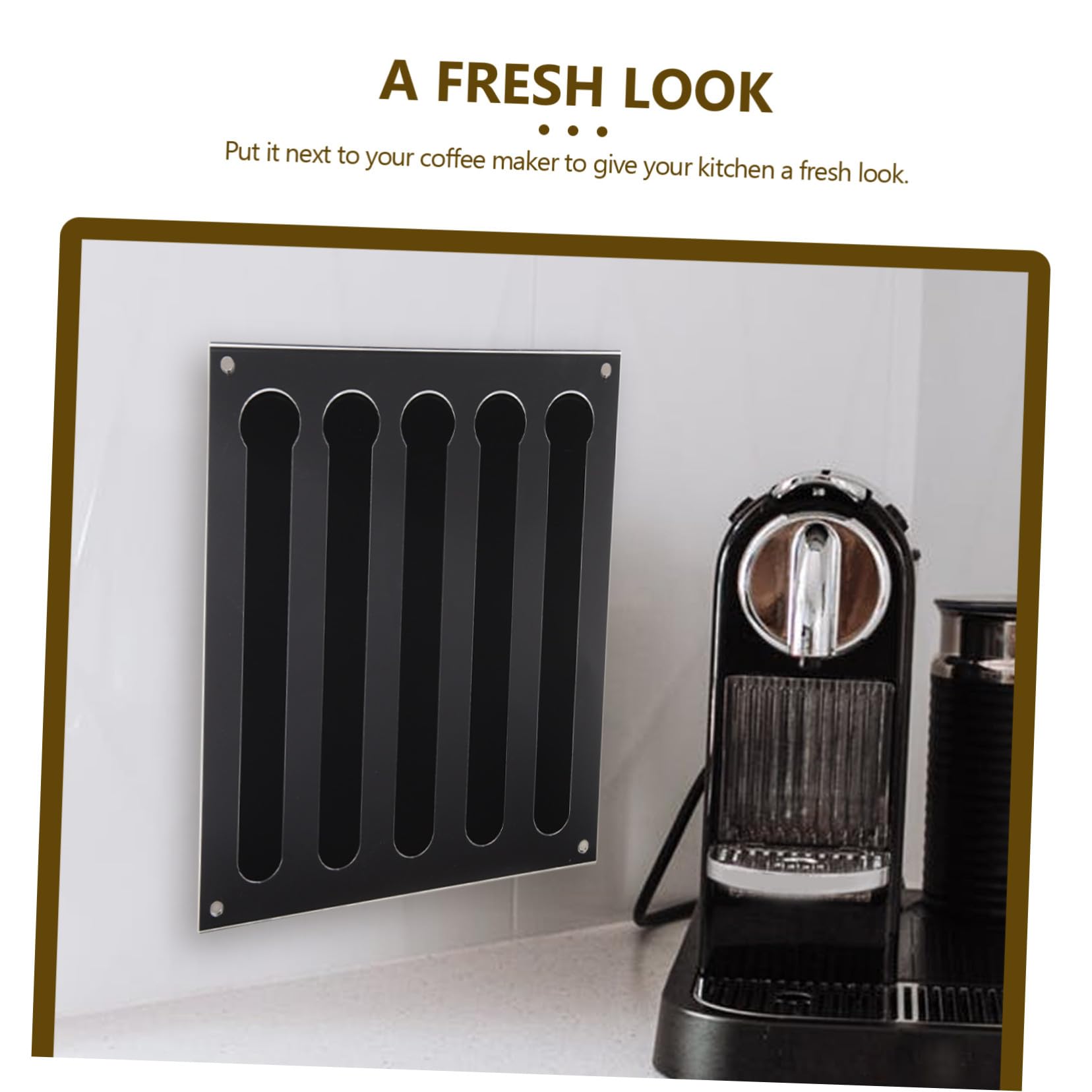 Acryl Kaffeekapselhalter Wandmontage Platzsparend Transparenter Haushaltskapselhalter für Küche Büro Organizer