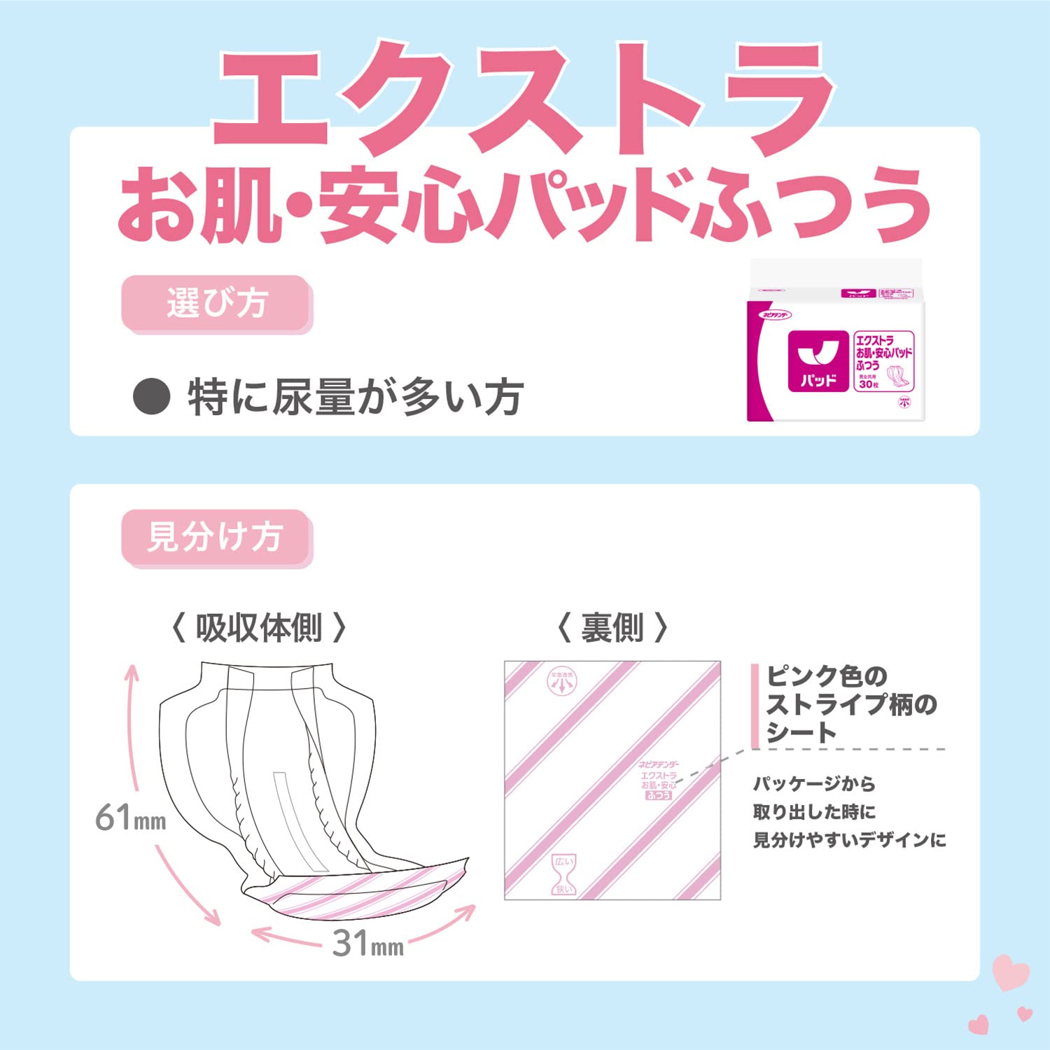 Amazon | ネピアテンダー エクストラ お肌・安心パッド ふつう 30枚