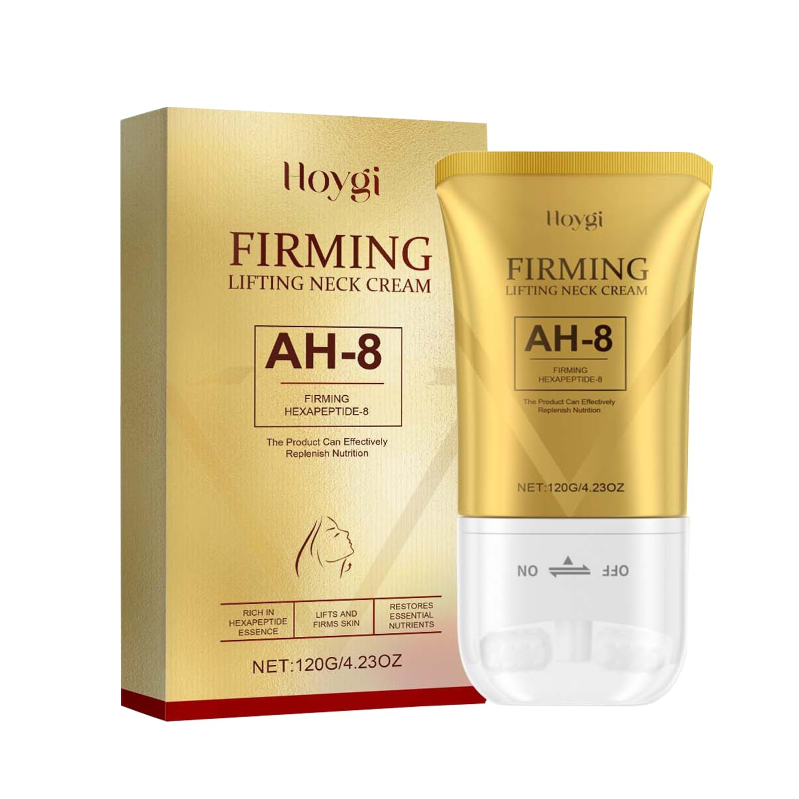 AH-8 Crema Rassodante per il Collo, Firming Neck Cream, Con Massaggio a Doppio Rull, Crema Collo e Décolleté Lifting per Rilassamento Cutaneo, Idratante, Ridurre Rughe