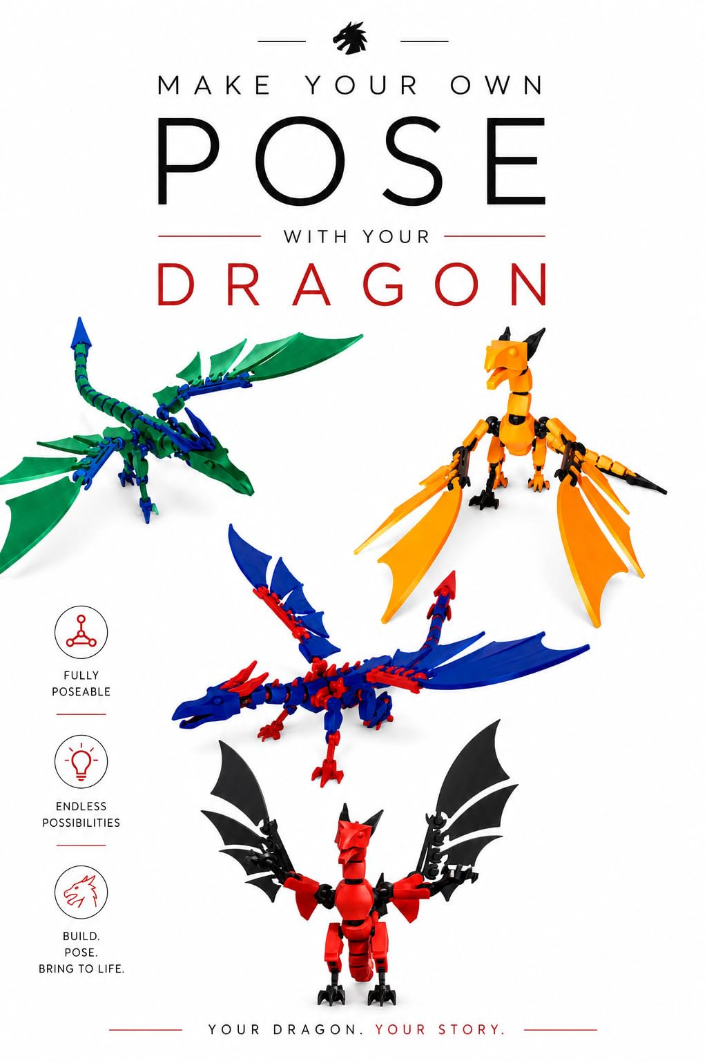 未開封 Dragon of Illumination ディスプレイセット Buy Dragon 13 Articulated Dragon Action Figure – Inspired by Dummy