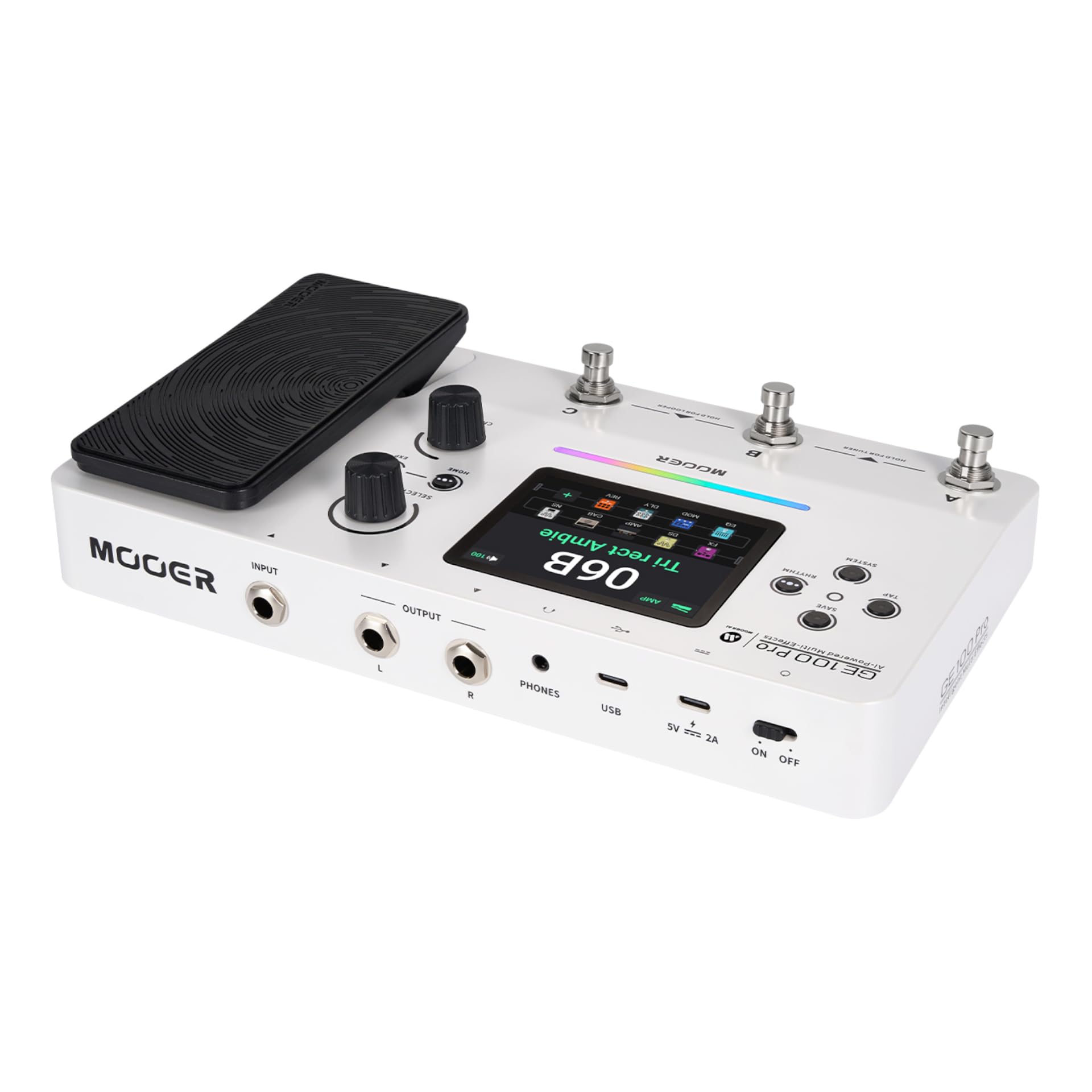 Mooer GE 100 Pro Guitar Multi FX Processor with AI technology