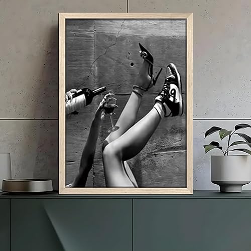 Miniatura 5 de Trendy The New York Times Wall Art 16x24 in Wood Framed Black and White Elegant Urban Feminist Canvas Posters Retro Trendy Cocktail Girly Posters
