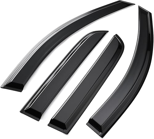 Miniatura 6 de Protectores de lluvia con cinta adhesiva para ventana lateral compatible con Chevy AvalancheSilverado Suburban 15002500 2007-2013GMC Sierra