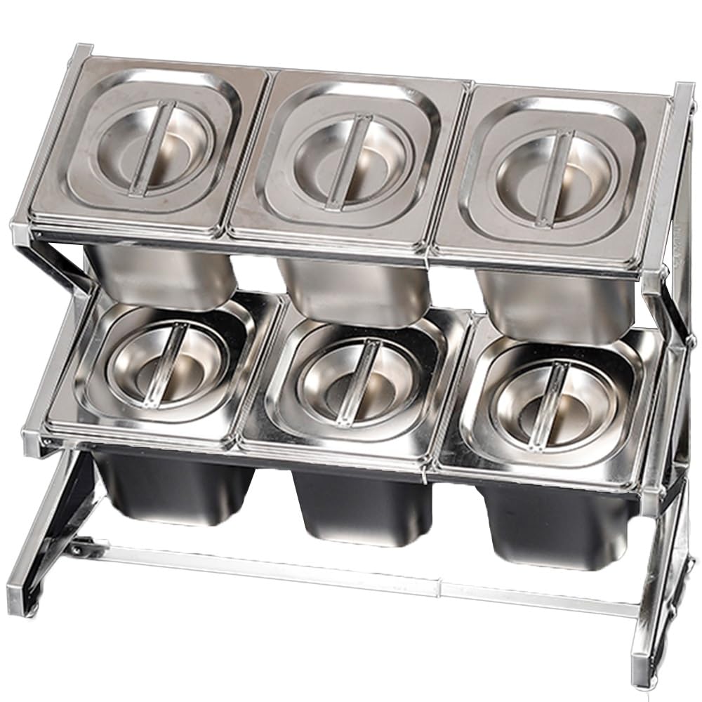 GTHTUHFD Expandable Stainless Steel Spice Rack For 10 Pots & Pans With Spoon Holder Countertop Condiment Organizer,Argento/Aa-25.4X8.9X17IN