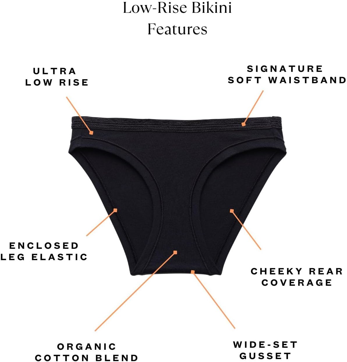Subset Women's Organic Cotton Low-Rise Bikini,Knickey Underwear,3 Pack
