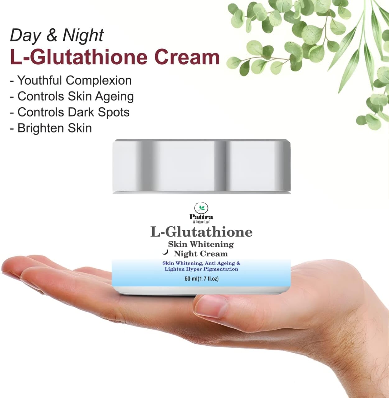 Pattra L-Glutathione Night Cream For Fairness,Skin Whitening, Anti Ageing  (50 ML) : Amazon.in: Beauty