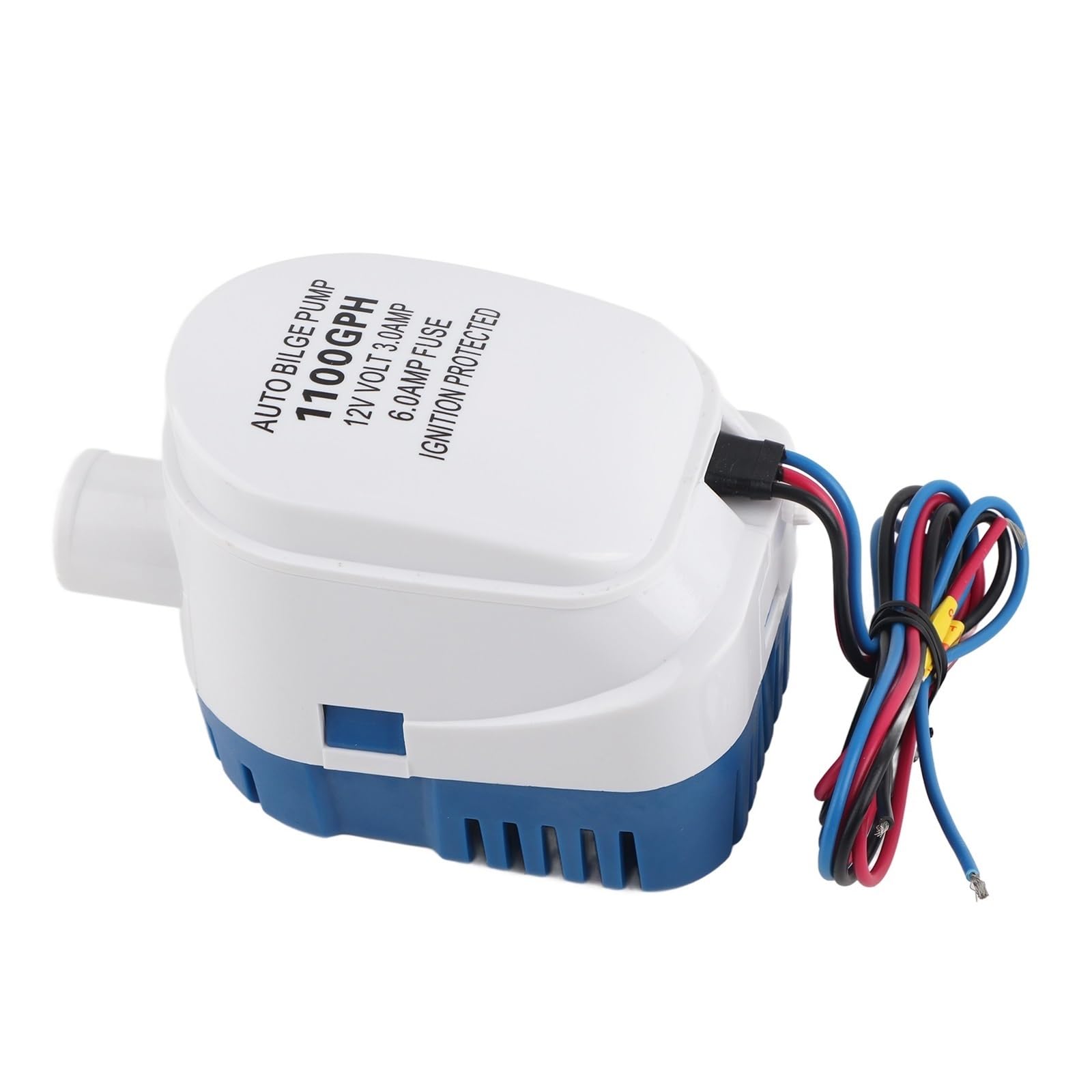 Industrial Water Pressure Diaphragm Pump 1100GPH 12V Marine Automatic Submersible Bilge Water Pump Fully Auto Float Switch Internal