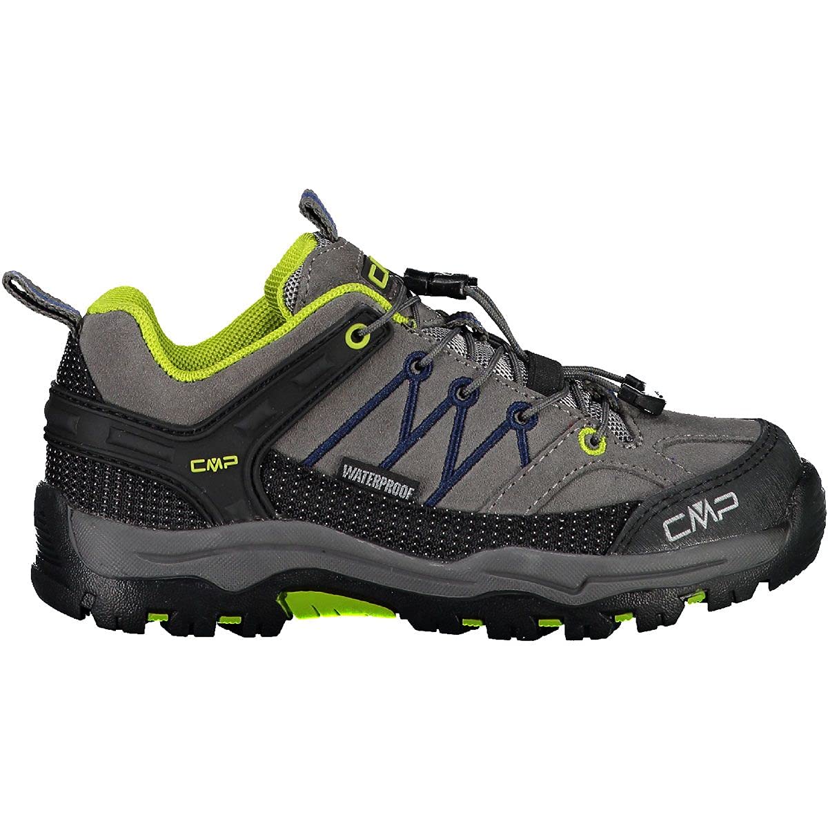 CMP Kids Rigel Low Trekking Shoes Wp, Scarpe da trekking Unisex - Bambini e ragazzi, Graffite-Marine 35UD, 36 EU