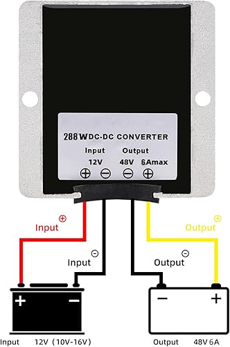 Miniatura 6 de Convertidor CCCC de 12 V, escalón hasta 48 V, 6 A, 288 W, regulador de voltaje, adaptador de corriente, módulo de fuente de alimentación,