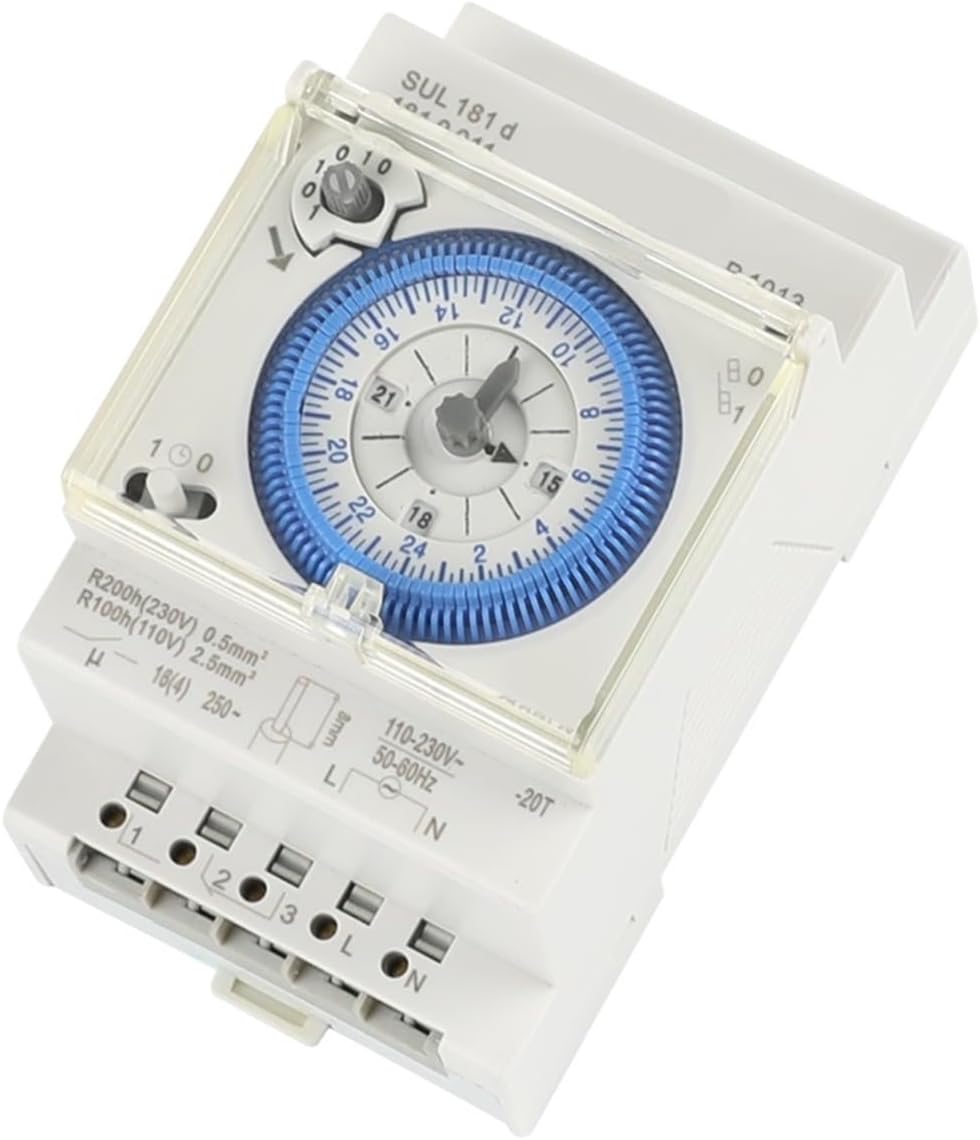 Mechanical Timer Switch SUL181D with 96 Times On/Off Per Day Time Set Range 15 Mins