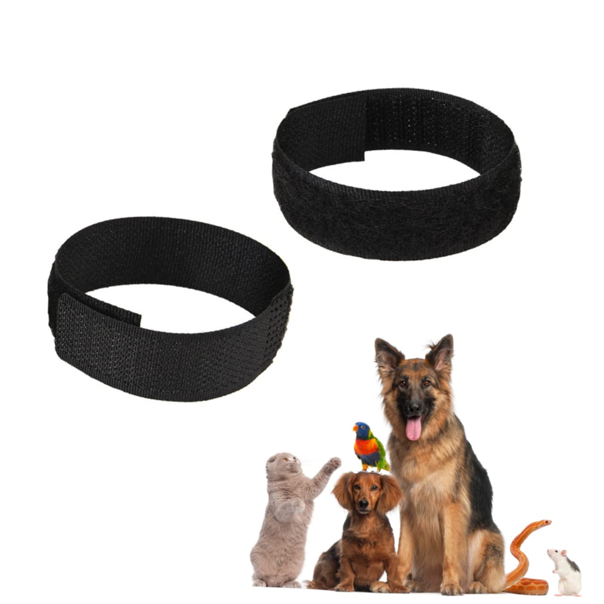 HANABASS Practical Noise Chicken Collar Pack Nylon Necklace for Rooster Goose Black Pet Collars