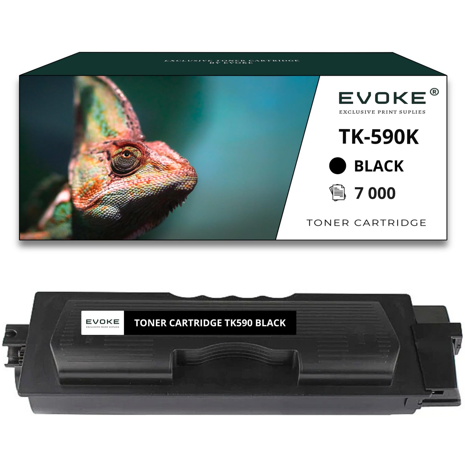 EVOKE TK590 TK-590 Toner Kompatybilny z Kyocera M6026cdn M6526cdn P6026cdn (Zestaw CMYK) 22000 Stron