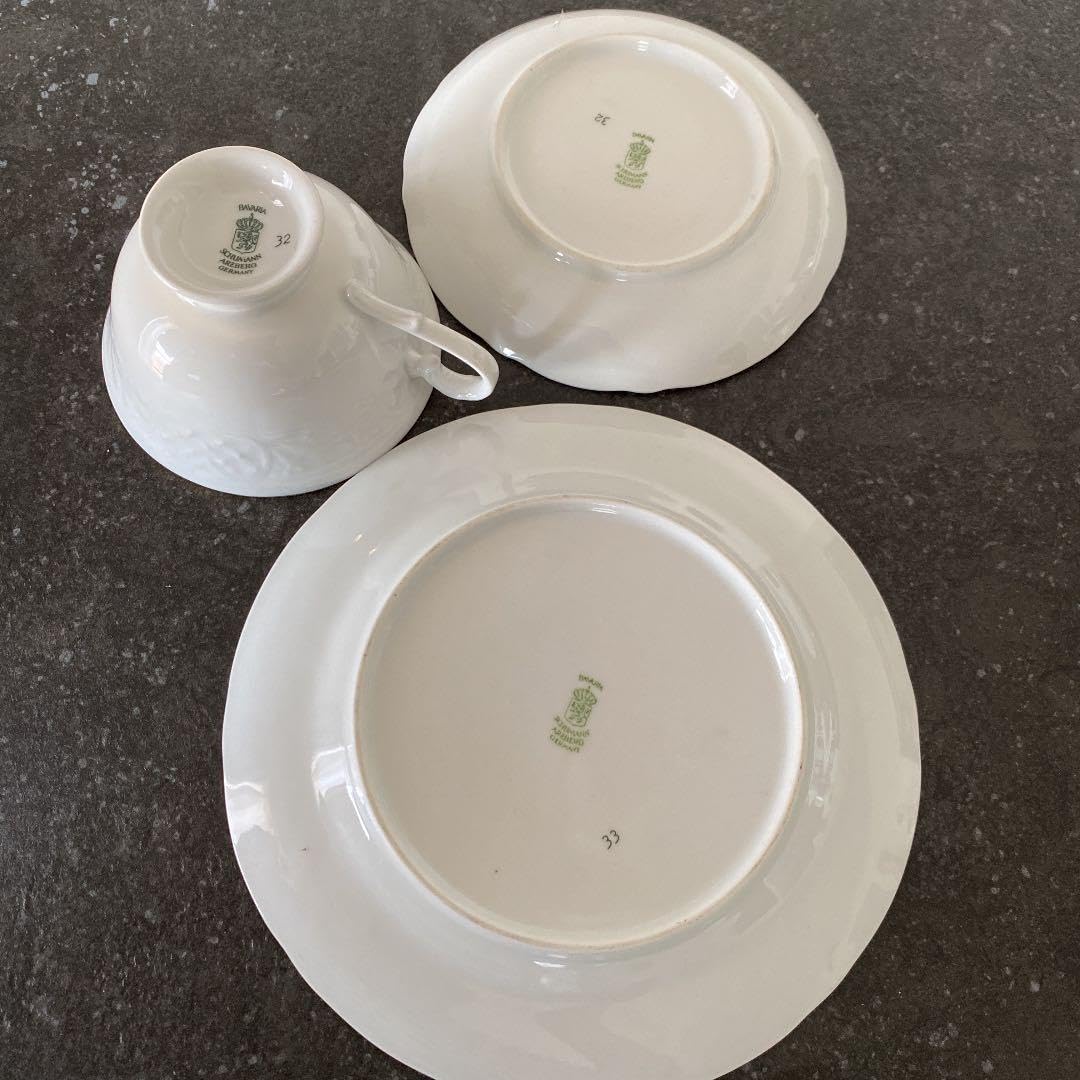 【ヴィンテージ】シューマンババリア　トリオ3点セット　花柄 ヴィンテージ】シューマンババリアトリオ3点セットゴールド＆花柄