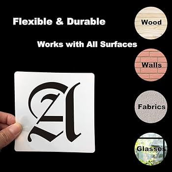 ベイルマークの大主　拡張　英語版　2枚セット Amazon.co.jp: 2インチ アルファベット文字ステンシル 絵画用