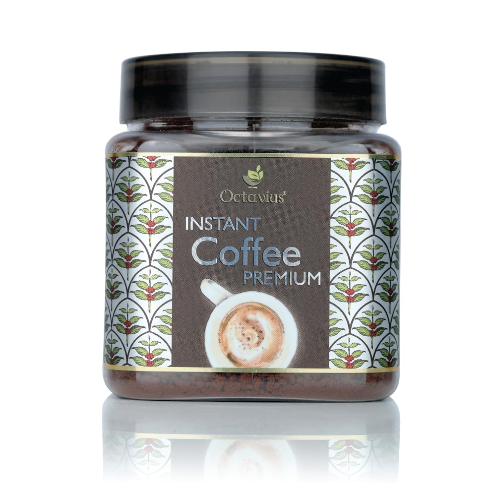 Premium Instant Coffee -100Gm | Strong Blend of 75% Coffee & 25% Chicory | Black Coffee | Smooth & Rich Aroma | Espresso, Latte & Cappuccino | Hot and Cold Coffee | 100Gm Unbreakable Jar