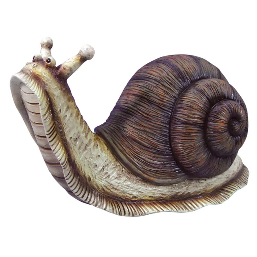 Verdelook Braun / Beige Gartenfigur Aus Polyresin In Form Einer Schnecke, 22X14x16 Cm