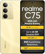 realme C75 Smartphone 8+256 GB, IP69,Batteria da 5828 mAh,Vetro ArmorShell™2,Fotocamera super nitida da 50 MP,Ricarica rapida da 45 W7, Gold(nessun adattatore)