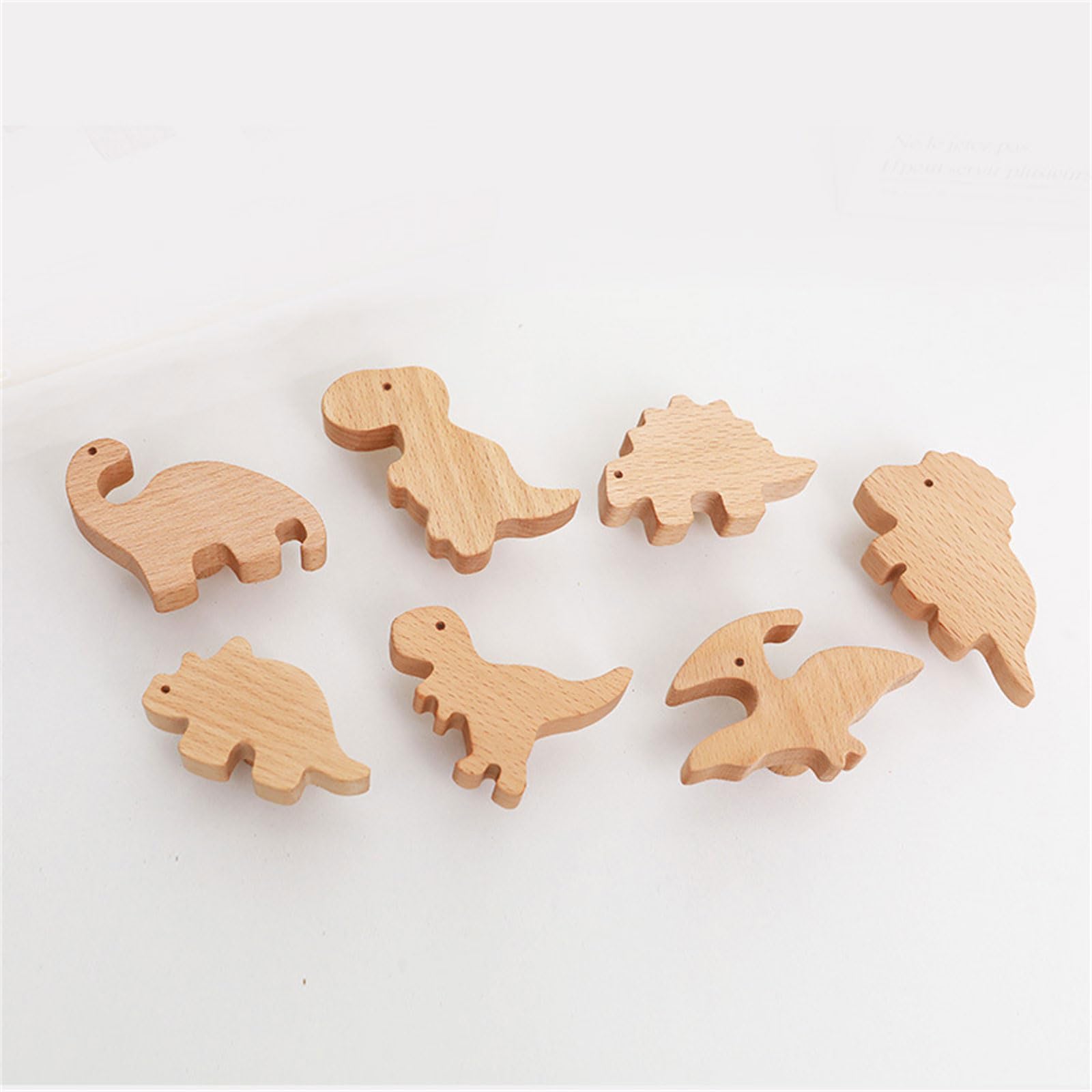 Pomo de madera para armario, con forma de dinosaurio, para gabinete, cajón, armario, manija decorativa para habitación de niñas y niños