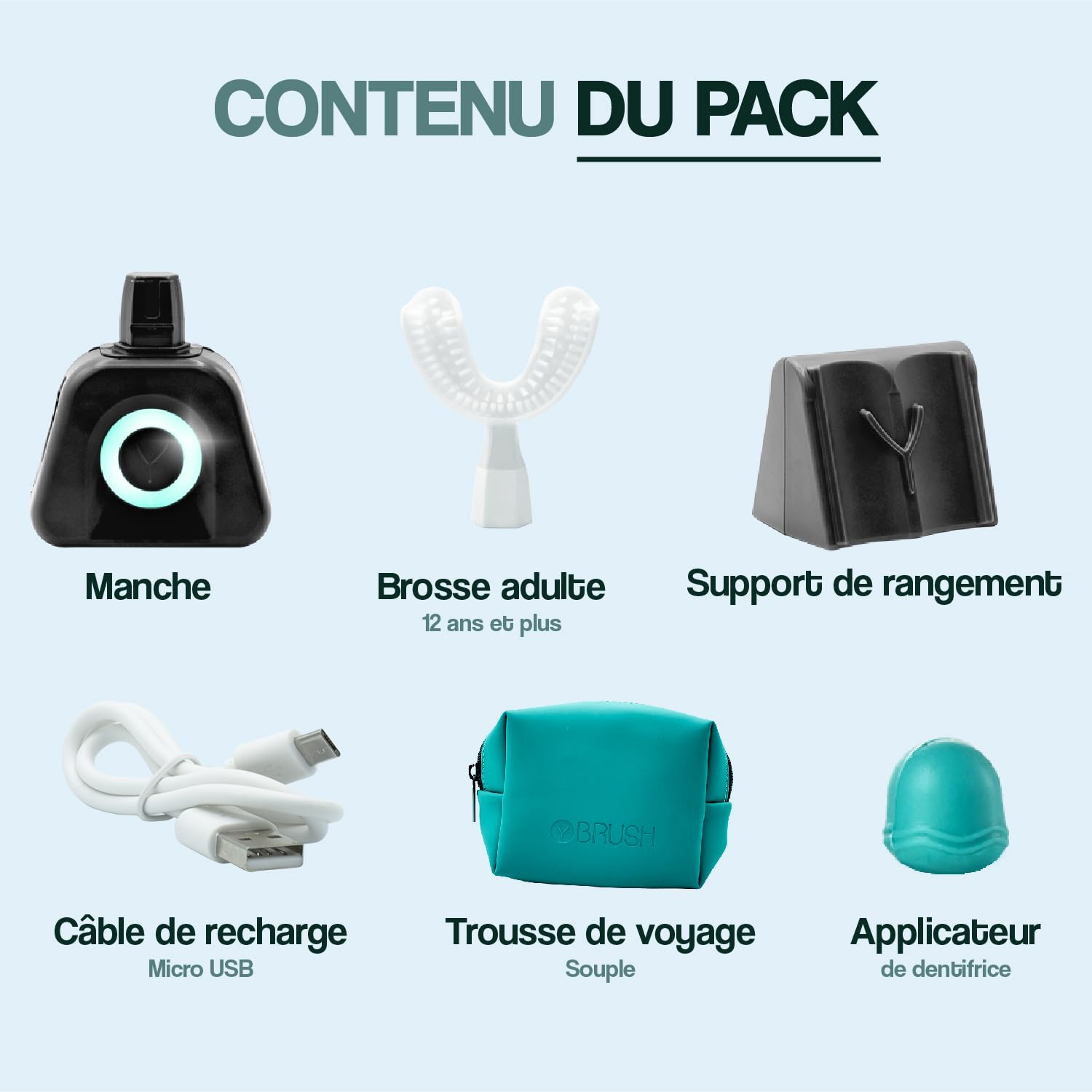 Brosse à Dents Électrique Y-Brush 2024 - NylonBlack Premium - Brosse en Y - 3 Mois d'Autonomie - Cliniquement prouvé par des dentistes