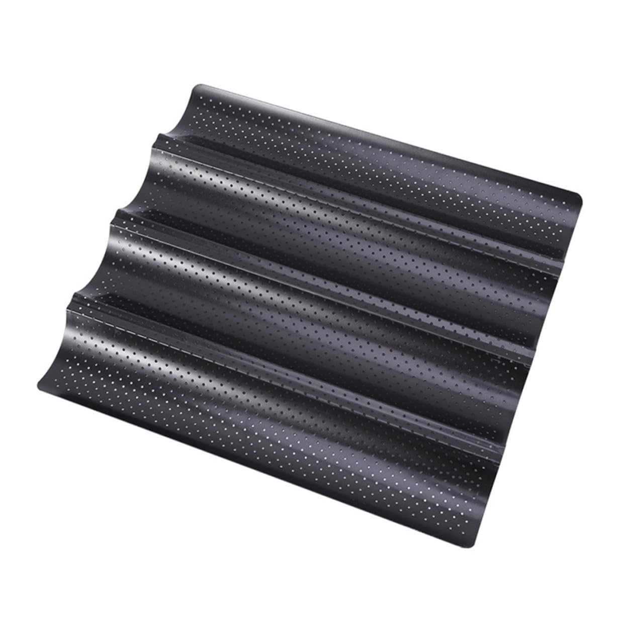 COLLBATH 1pc Non-stick French Bread Baking Pan Four-slot Baking Tray for Easy to Clean for Artisan