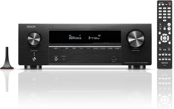 Denon AVR-X1800HDAB 7.2 Channel AV Receiver HiFi Amplifier with Dolby Atmos DTS:X 6 HDMI Inputs and 1 Output 8K HDMI Bluetooth WiFi AirPlay 2 HEOS Multiroom Alexa Compatible