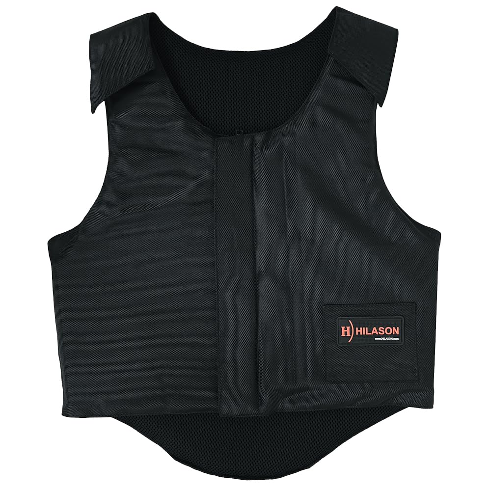 HILASON Bull Riding Vest Black Pro Rodeo Cordura