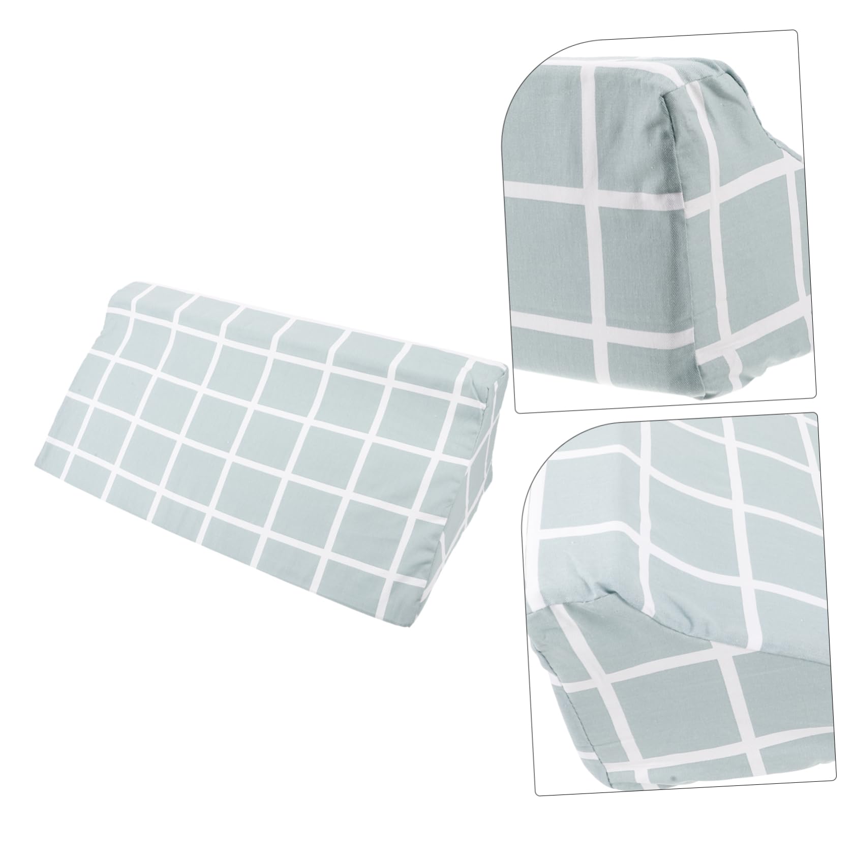 HAWILLOSCH Body Bed Wedge Pillow High-Density Foam for Back Waist Leg Support Green 50x25x15cm