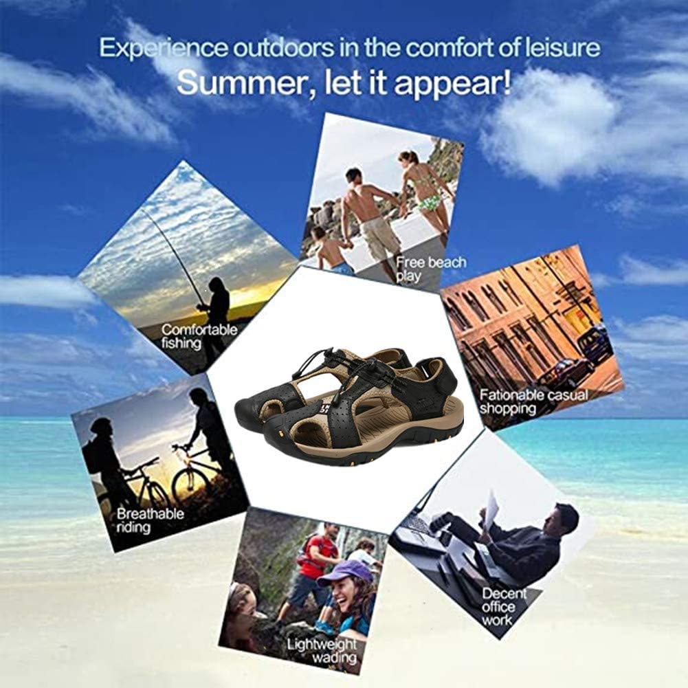 Asifn Sandali Antiscivolo Trekking Sportivi Sport Outdoor Uomo Scarpe Pelle Casual Traspirante Spiaggia Slides Fisherman Arrampicata Estivi