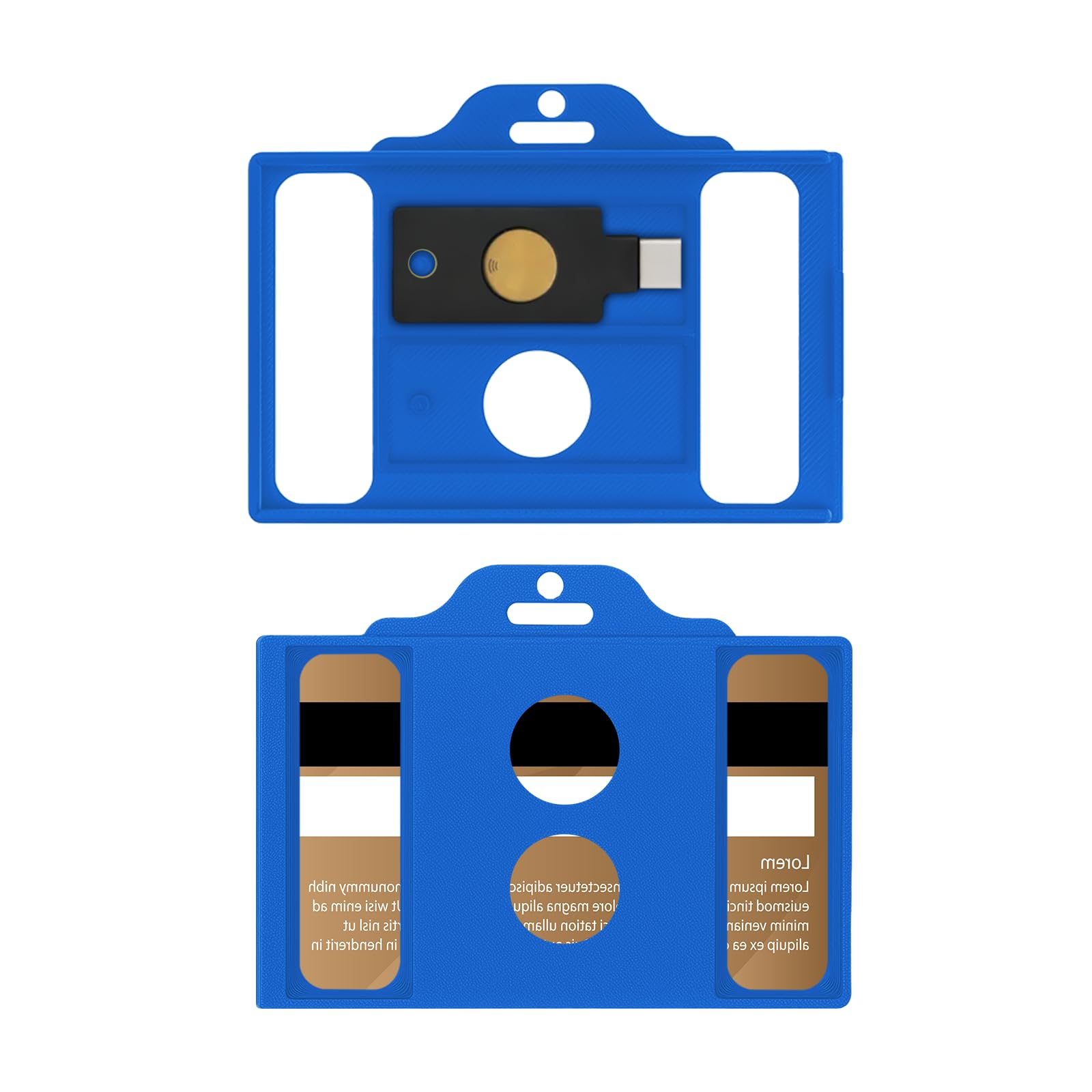 Photo 1 of Shieldcase Yubikey Badge Holder - Blue
