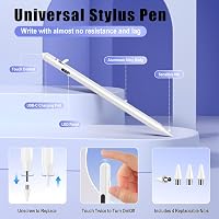 TiMOVO Érintőképernyős Stylus Toll - Gyorstöltős, iPad/iPhone/Android Kompatibilis, LED Töltésjelzővel, Mágneses Rögzítéssel, 8 Órás Üzemidő 5