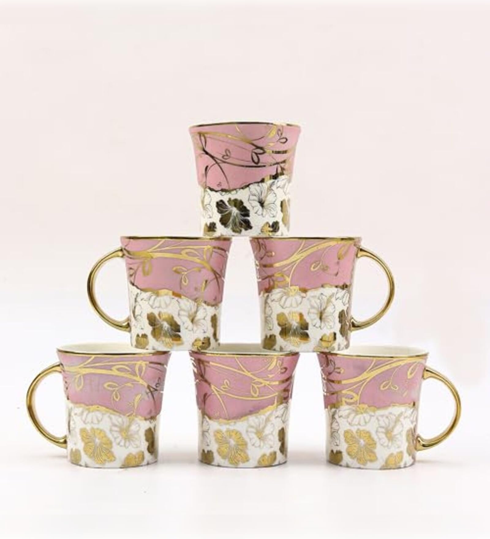 Femora Royal Gold Tea Cups - Set of 6 -10 Femora Royal Gold Tea Cups - Set of 6 -10