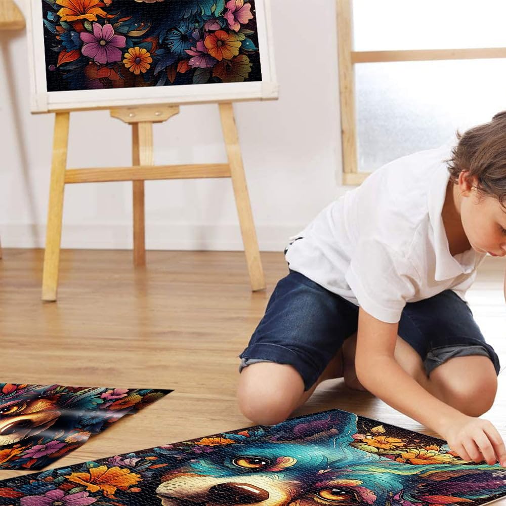 Puzzle 2000 pièces pour Adultes, Jouet éducatif, Chien Huacong, Cadeau d'anniversaire, décoration Murale, 60 x 100 cm, pour Adolescents de 14 Ans et Plus