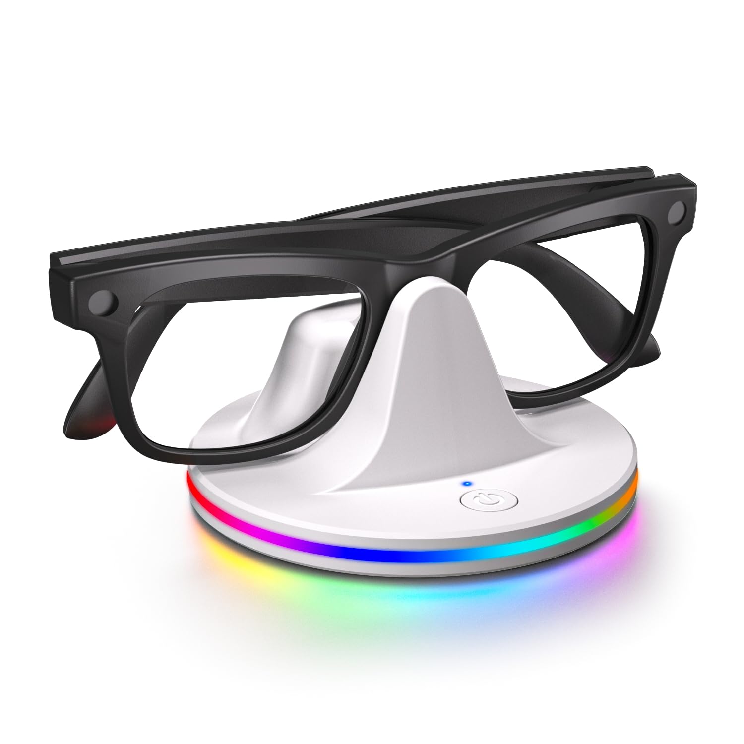 Charging Stand for Ray-Ban Meta Smart Glasses, Portable Quickly Charging Dock with LED for Wayfarer, Headliner, Skyler,Oakley HSTN Charger for Charger Accessories (White)-image-42