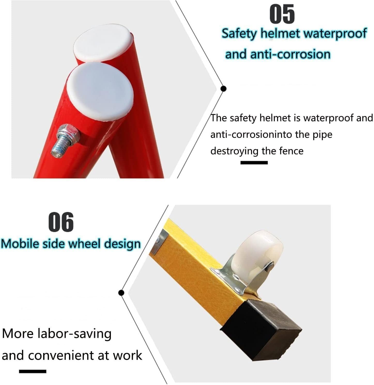 Valla retráctil para control de tráfico, barrera de seguridad amarilla, fácil montaje, 1,2 x 2 m, ideal para negación de acceso y acceso en situaciones de tráfico