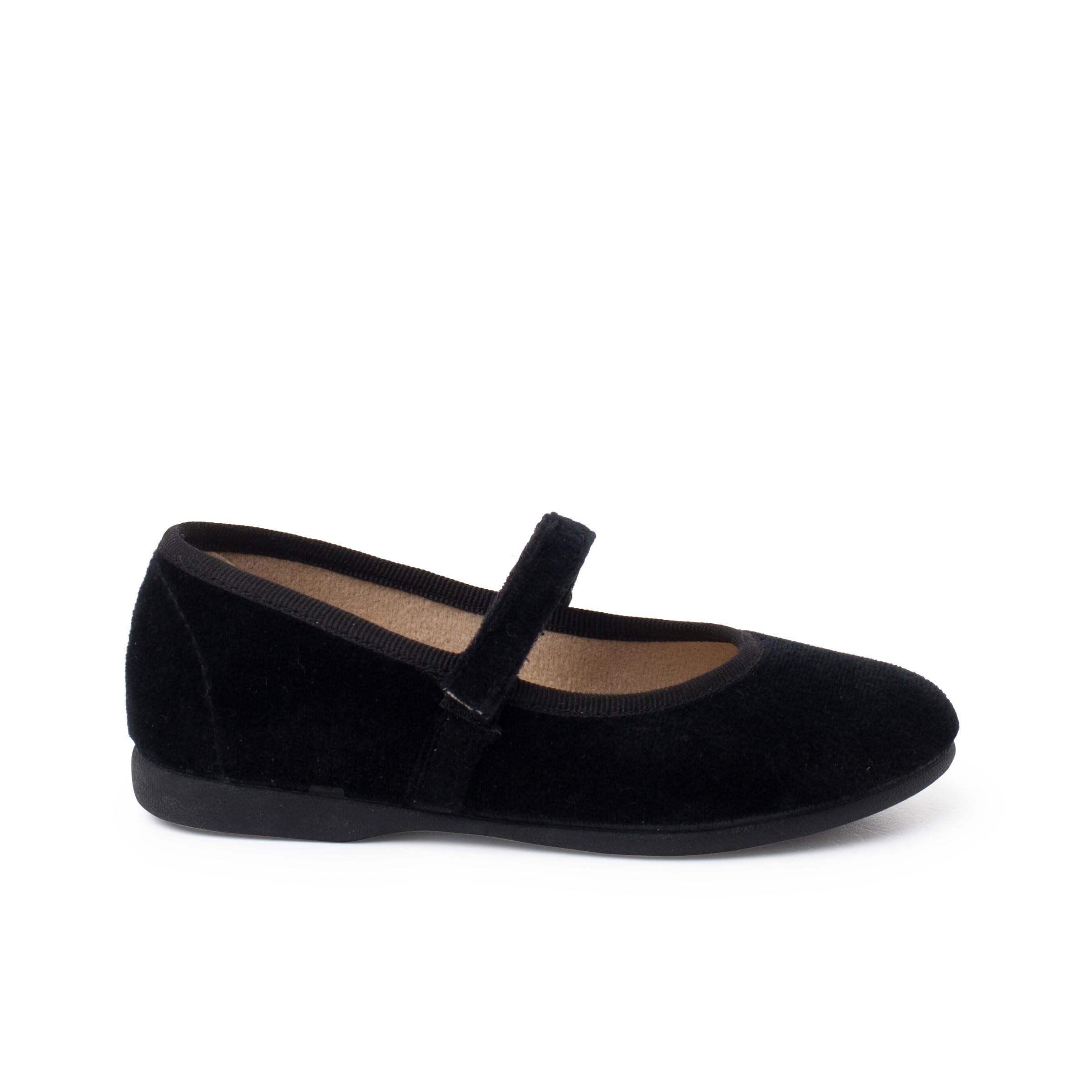 Pisamonas Merceditas Terciopelo niña Tira Fina adherente Talla 22 en Color Negro