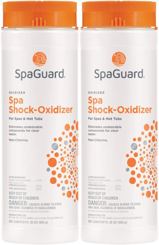 SpaGuard Spa Shock Oxidizer for Spas & Hot Tubs, 35 oz, Pack of 3, Non-Chlorine Oxidizer, Easy to Use, Quick-Dissolving Shock Treatment