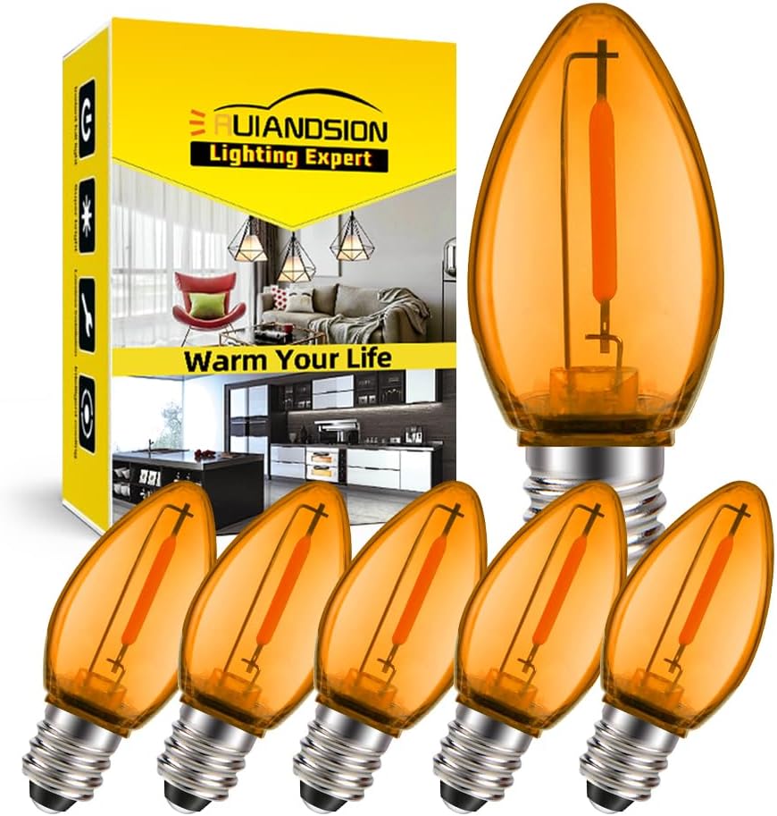 Ruiandsion E12 LED Bulb 110V Blue Screw Base for Display Cabinet Photography Christmas Strings Chandeliers Night Lights Pack of 2