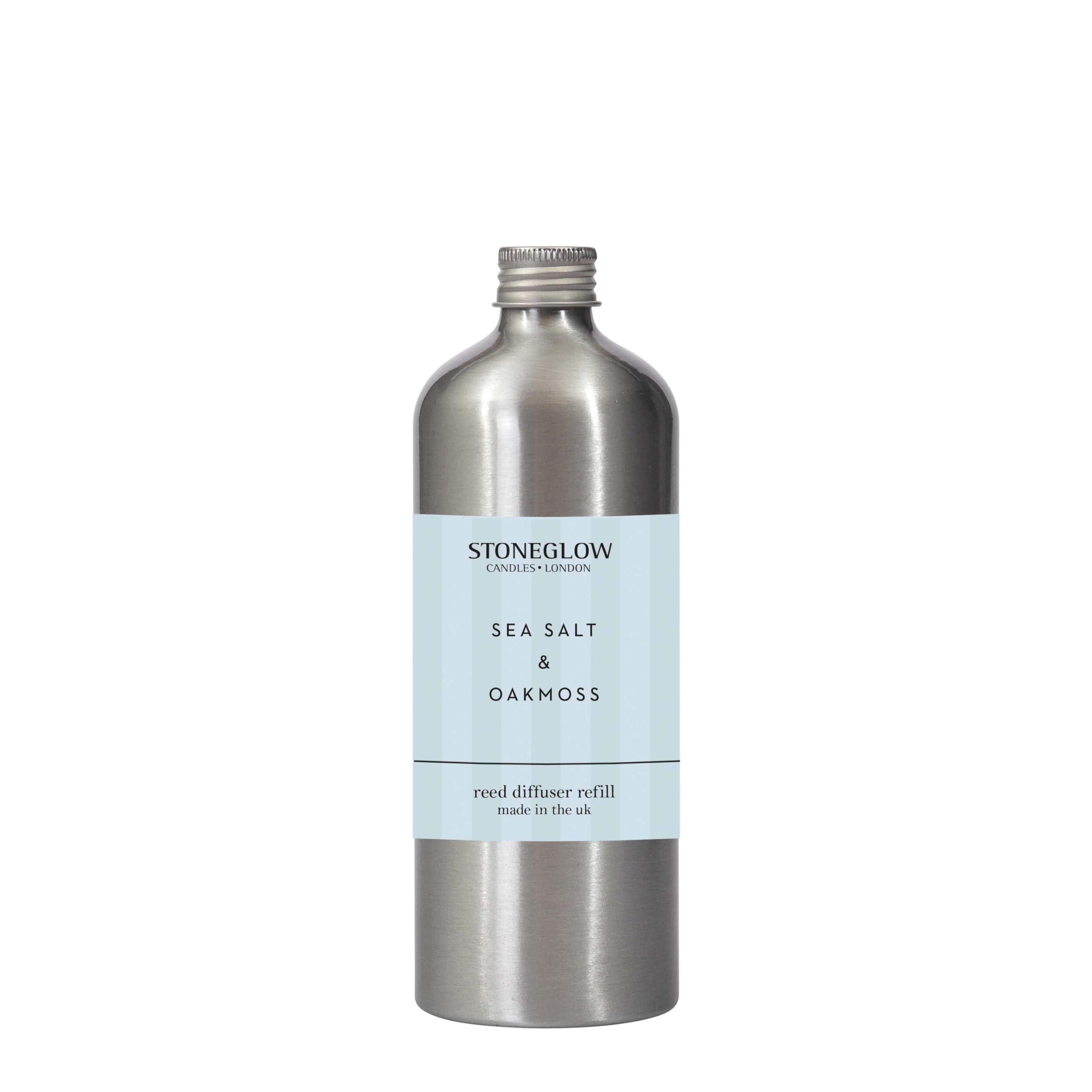 Stoneglow Blue Modern Classics Collection - Sea Salt & Oakmoss 500Ml Scented Reed Diffuser Refill