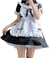 Vista 9 de Delantal de sirvienta francesa de anime para mujer, disfraz de sirvienta de cosplay, disfraz de Halloween para niña, dulce vestido de disfraz Kawaii