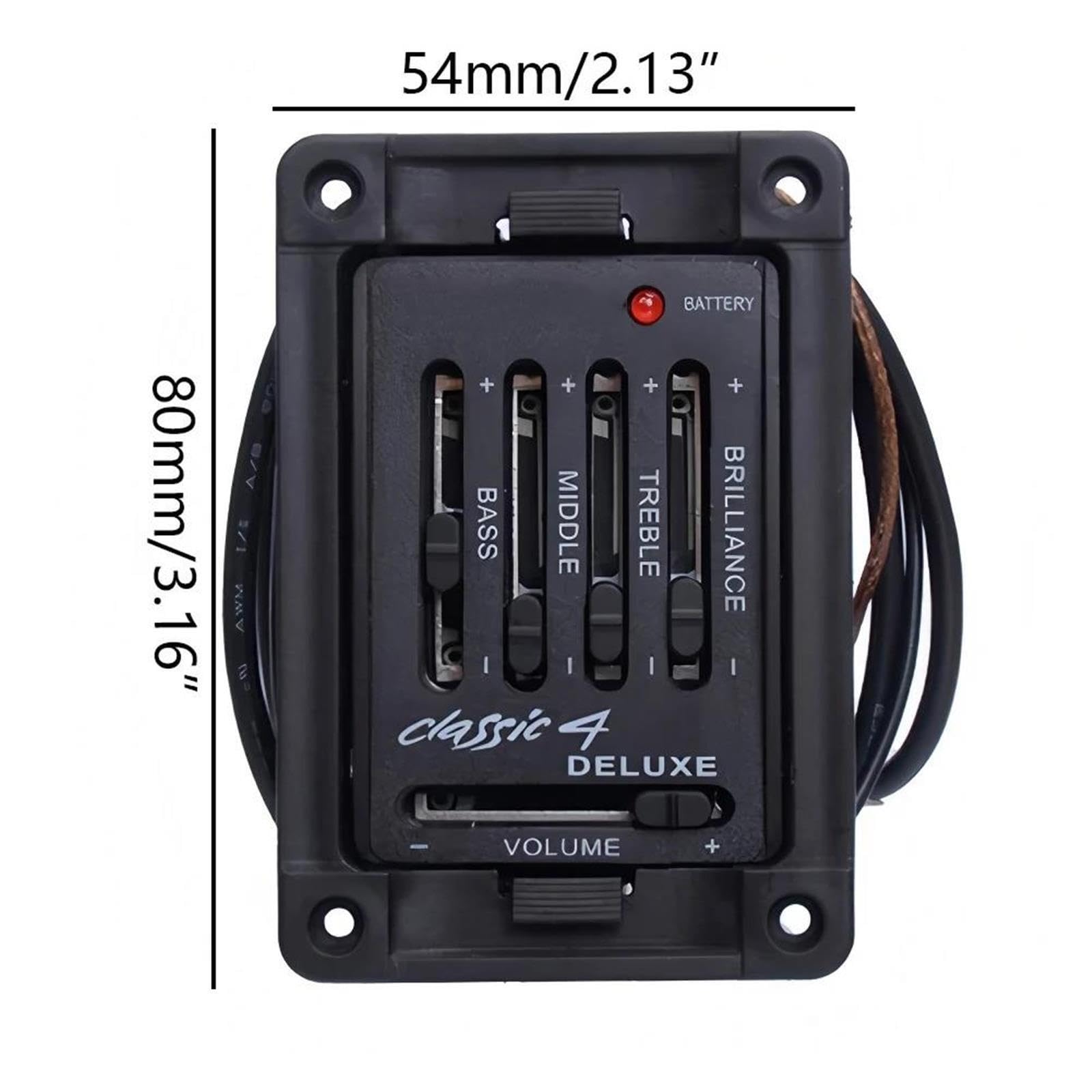 Przetwornik Gitary Akustycznej Korektor Tuner Pickup