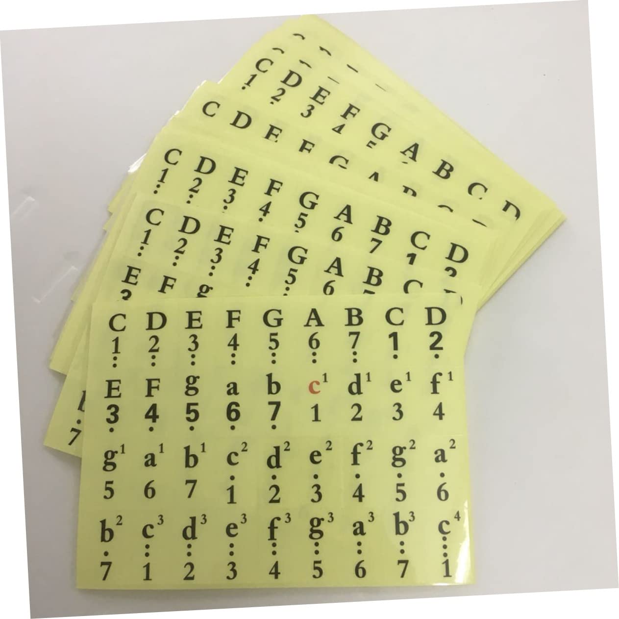 ifundom 61/54/49 Key Piano Stickers Musical Notation for Piano Keyboard Overlay