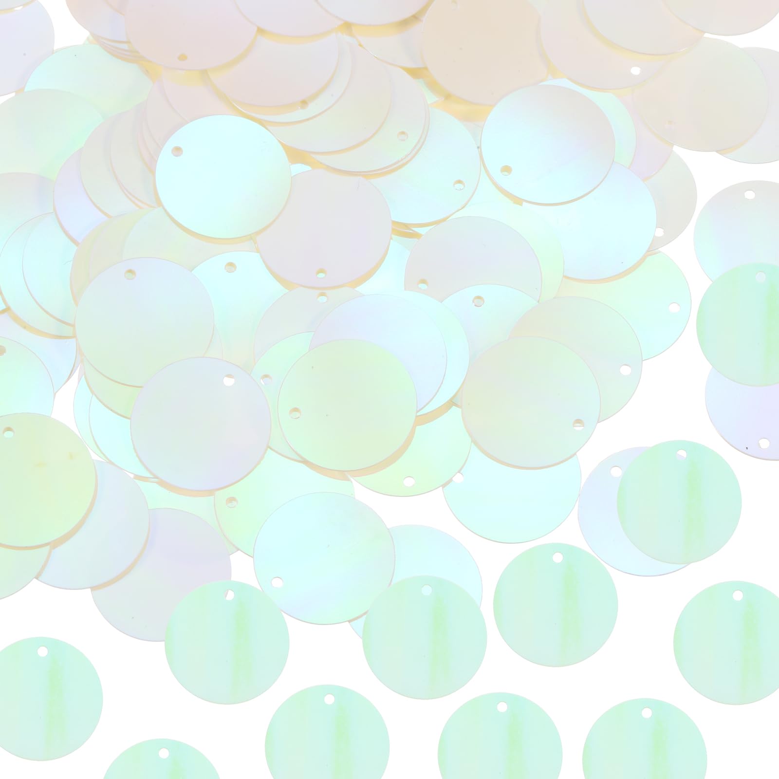 MECCANIXITY 450 Pcs Flat Round Sequins 20mm/0.8 Inch Loose Paillettes Craft Sewing Sequins with Single Side Hole for DIY Embroidery Clothing Jewelry