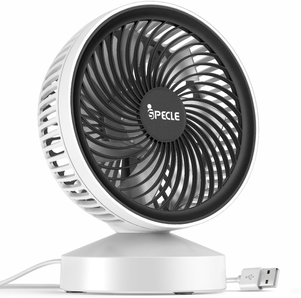 Desk Fan, iSPECLE 6 inch Portable Mini USB Fan with 7 Blade