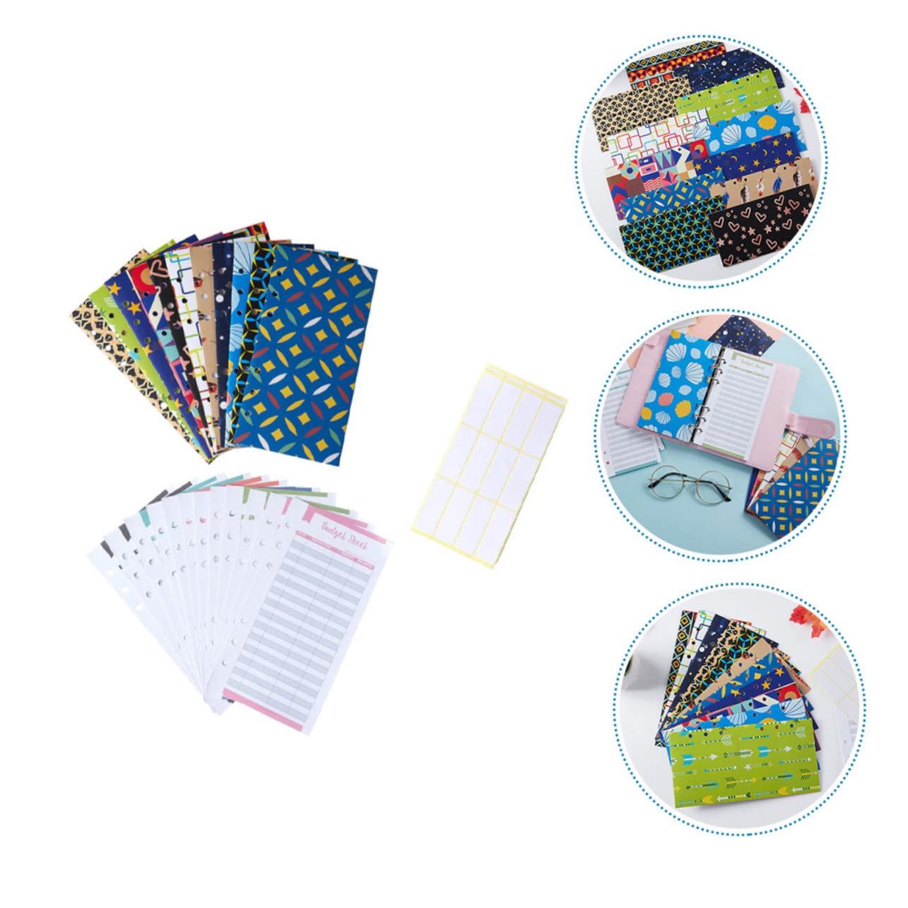 NUOBESTY 3ensembles Feuilles De Budget Avec Enveloppes Activités Budgétaires Enveloppes De Budget Et Autocollants Pour Financier Pratique