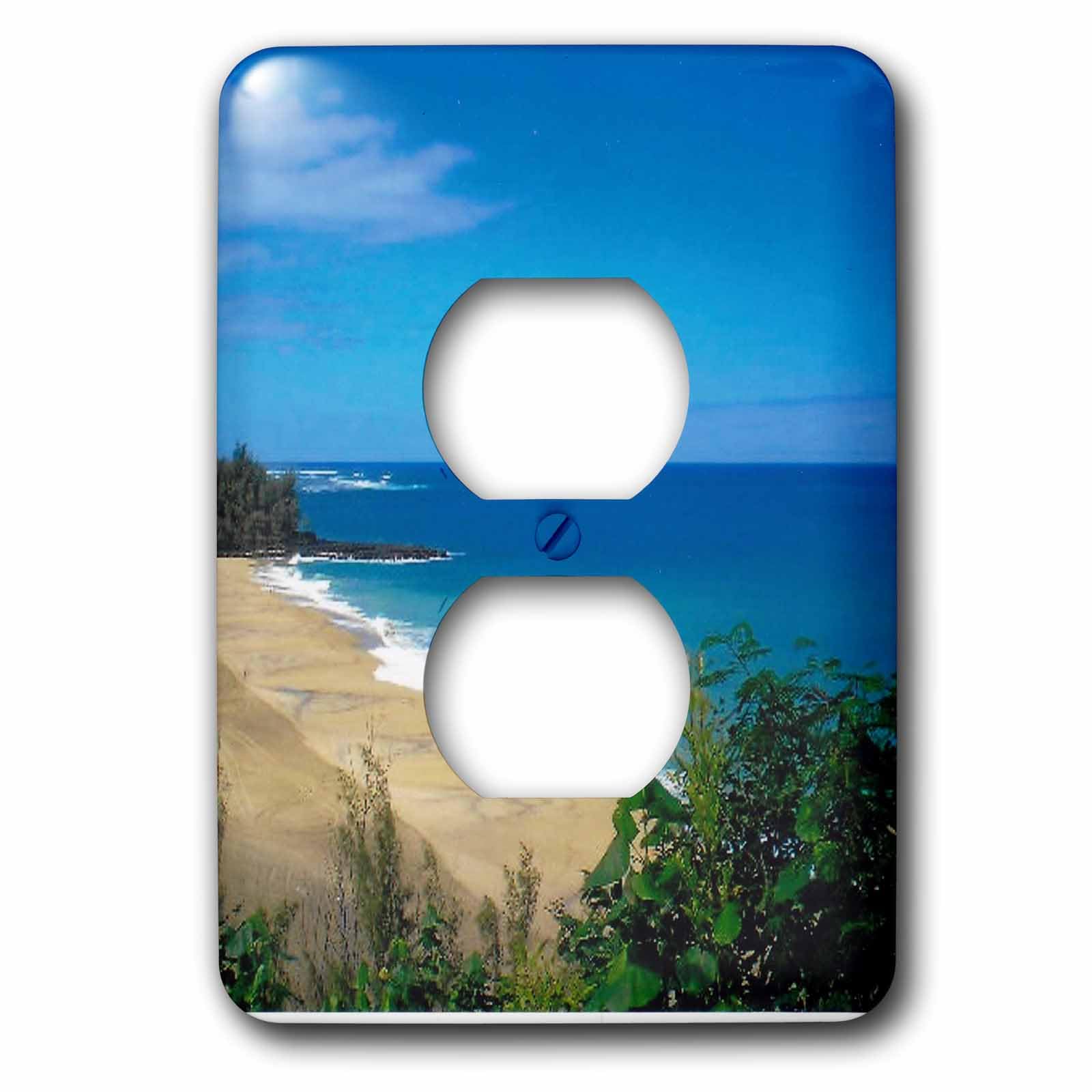 Hawaii Coast 2 prises 3dRose lsp_23538_6 interrupteur décoratif bord de mer