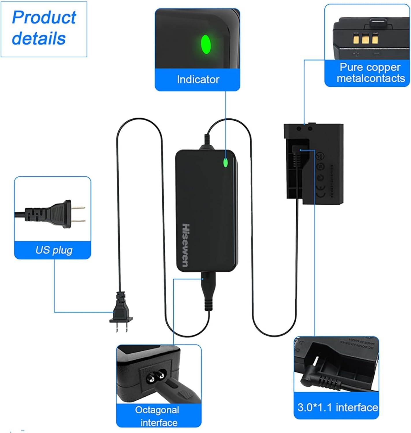 ACK-E10 Adapter Ladegerät LP-E10 Dummy-Akku DR-E10 DC Koppler Ladegerät Kit für Canon EOS Rebel T3 T5 T6 T7, Kiss X50 X70 X80 X90, EOS 1100D 1200D 1300D 1500D 2000D Kameras