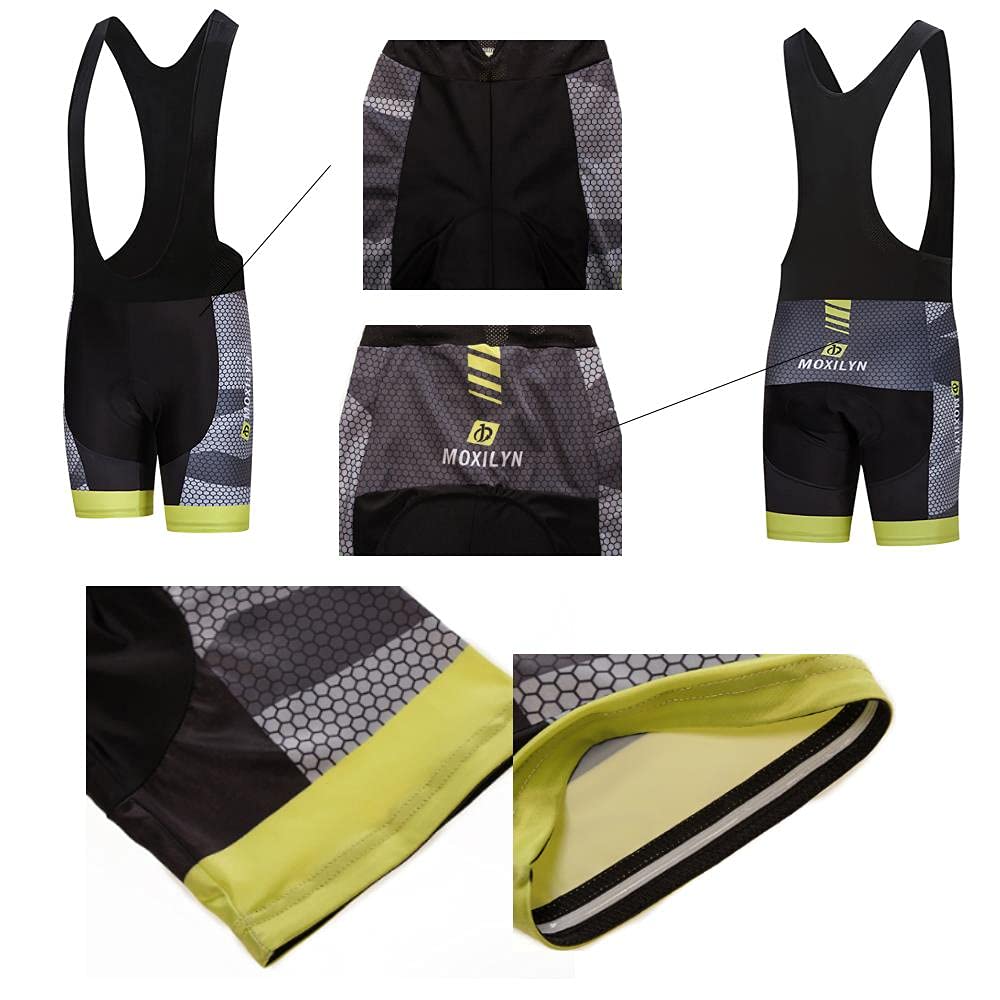 Moxilyn Camisetas de Ciclismo para Hombre, Camiseta Corta, Camisetas de Ciclismo Skinsuit,Ropa de Ciclismo,Camisa Mountain Bike/MTB,Transpirable y Absorbente del Sudor,Secado Rápido