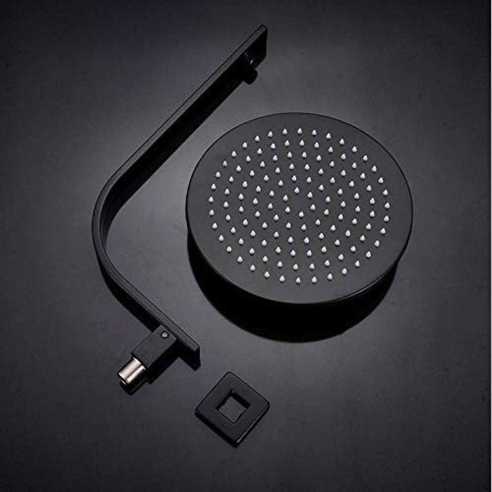 Juego de grifo de ducha de baño de bronce negro de 10 pulgadas, mezclador de agua fría y caliente